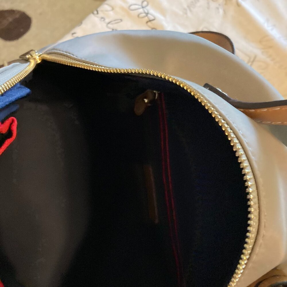 Tommy Hilfiger Beige Nylon Small Backpack with Leather Straps with TH Logo - Picture 11 of 16